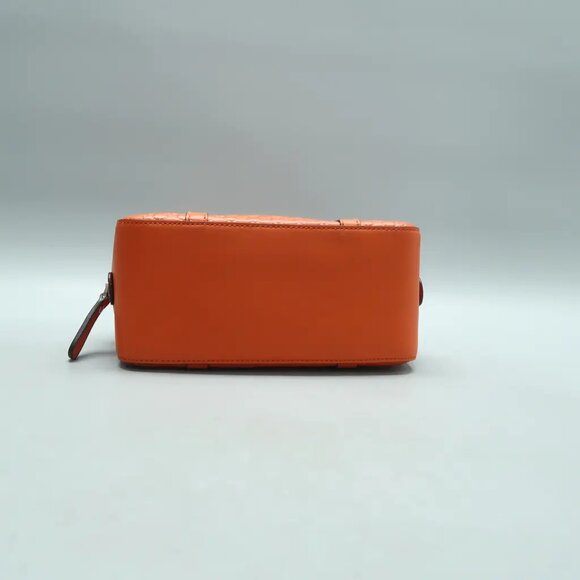 GUCCI Orange Leather Satchel 665-021025 - Picture 5 of 12